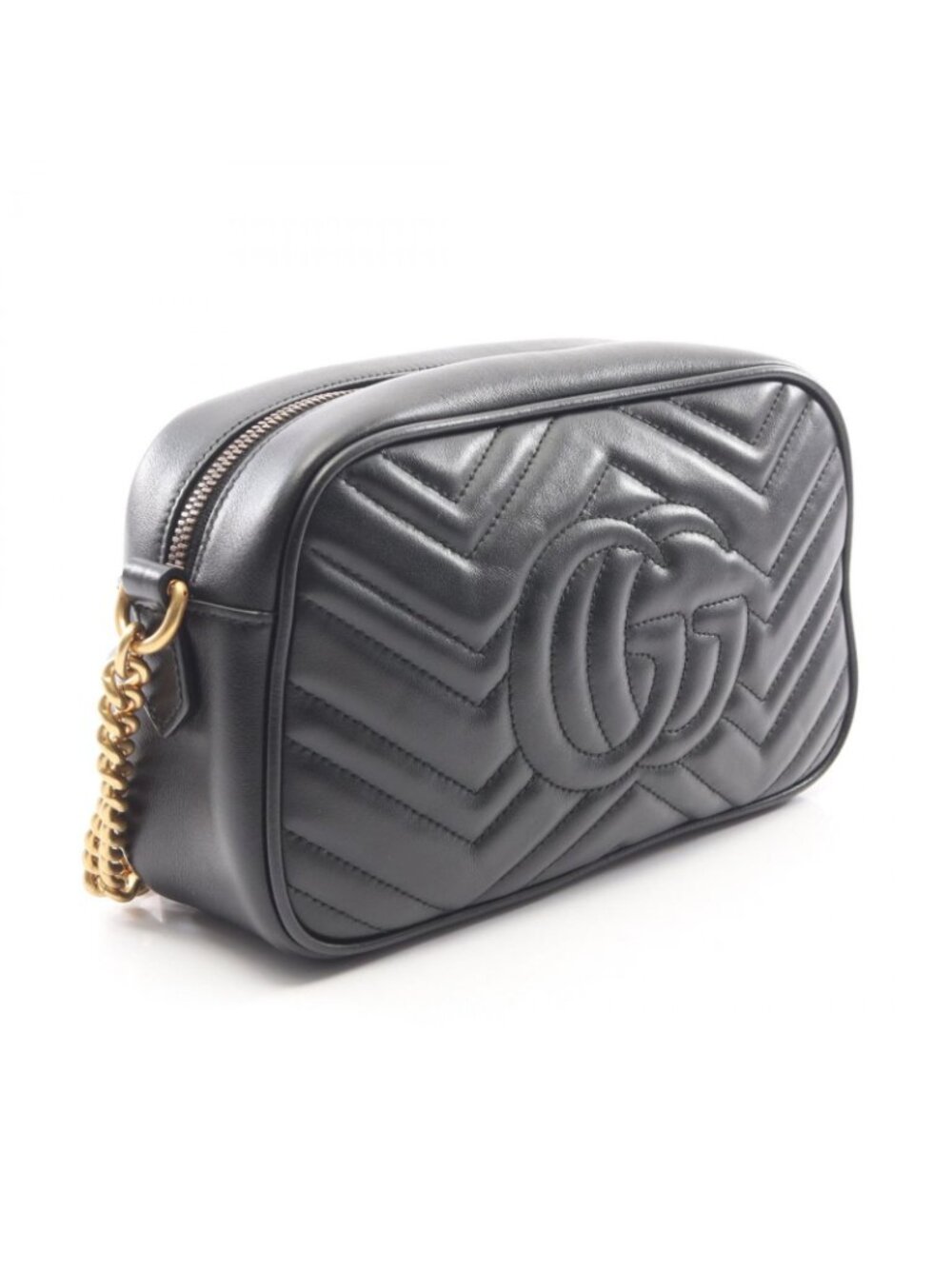 Gucci Shoulder Bag GG Marmont Black Leather - Picture 2 of 7
